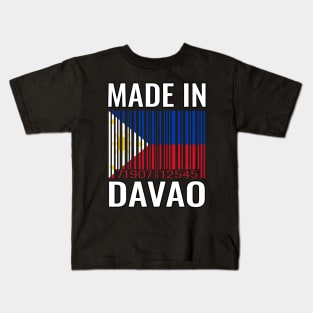 Made in Davao Barcode Flag of the Philippines Kids T-Shirt